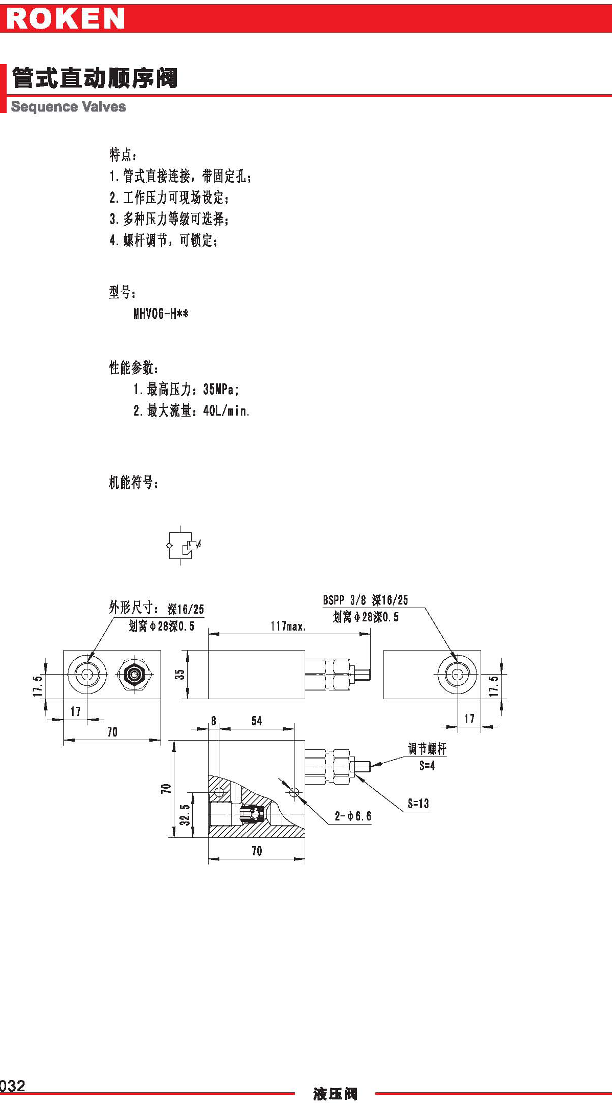 管式直动顺序阀