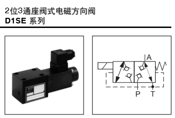 2位3通座阀式电磁方向阀D1SE系列