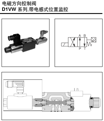 电磁方向控制阀 D1VW系列，带电感式位置监控